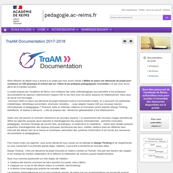 S'informer Documentation lycée - TraAM Documentation 2017-2018
