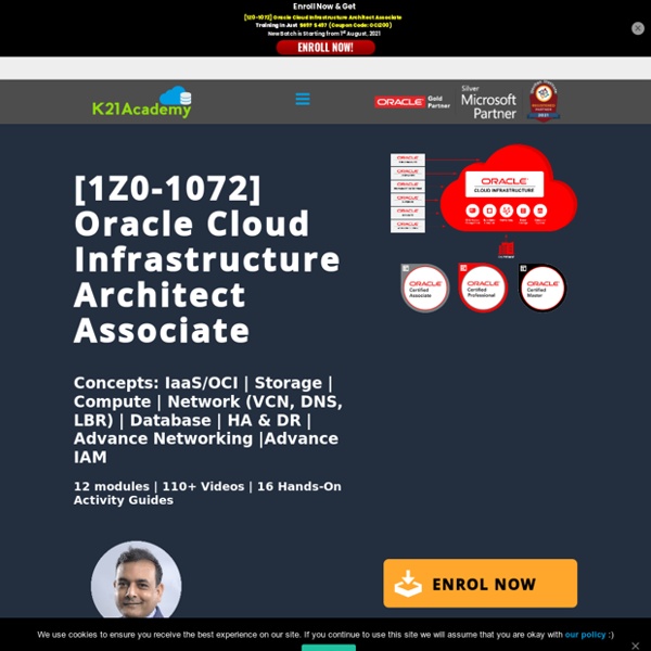 1Z0-1072 Oracle Cloud Infrastructure Architect Associate Training