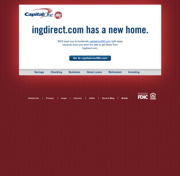 Online Banking - ING DIRECT USA - Save Your Money!®