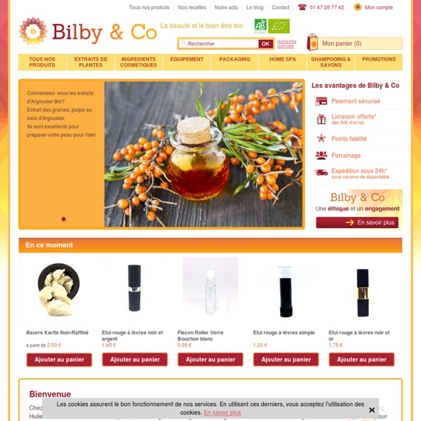 Cosmétique bio, ingrédients cosmétiques naturels - Bilby & Co.