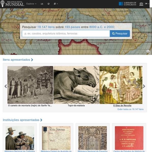 Página Inicial da Biblioteca Digital Mundial