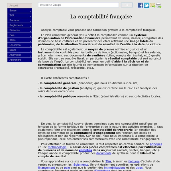 Initiation à la comptabilité française