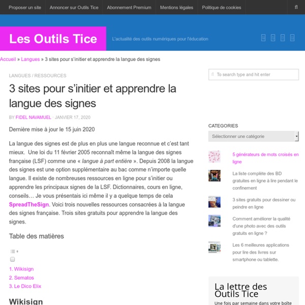 3 sites pour s'initier et apprendre la langue des signes