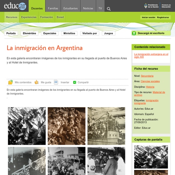 Galeria de fotos: La inmigración en Argentina