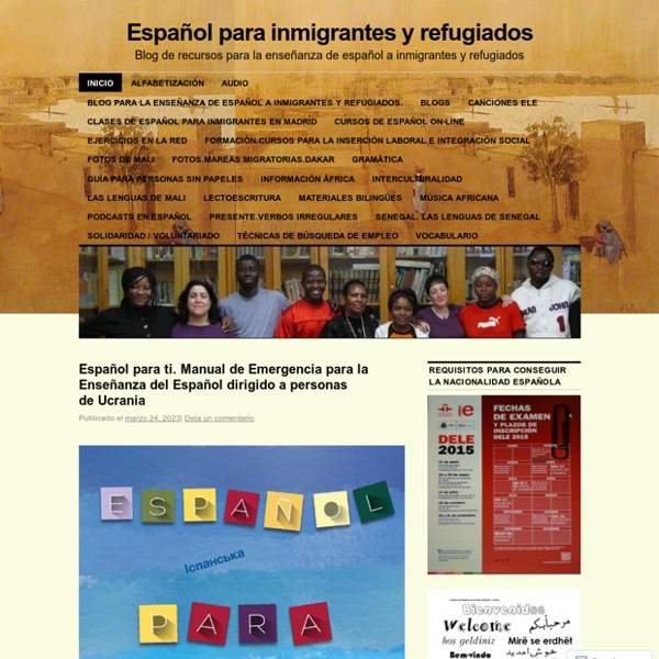 Blog de recursos para la enseñanza de español a inmigrantes y refugiados