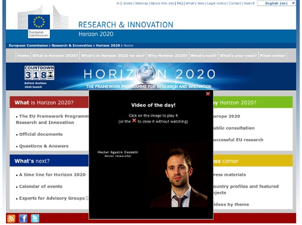 Home page - Horizon 2020 - the Framework Programme for Research and Innovation