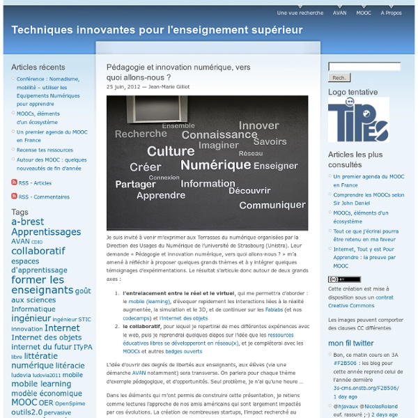 Pédagogie et innovation numérique, vers quoi allons-nous