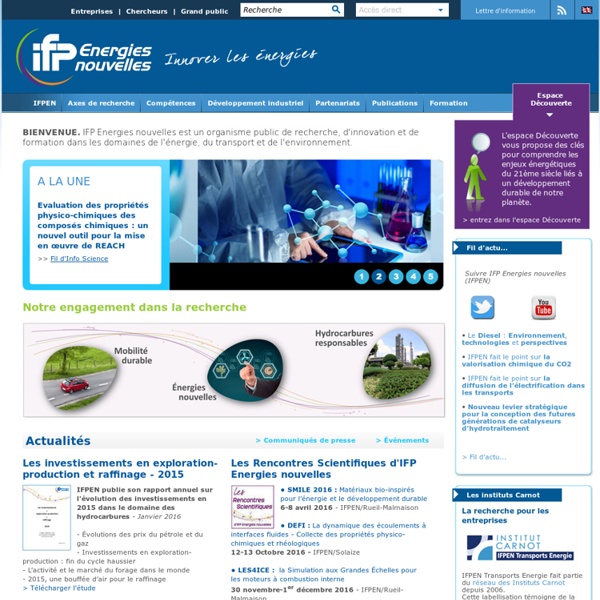 IFP Energies nouvelles - Innovation, Énergie, Environnement