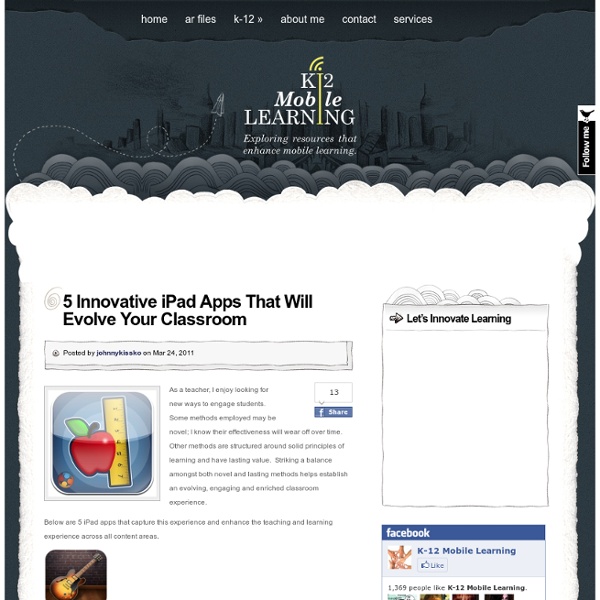 5 Innovative iPad Apps That Will Evolve Your Classroom