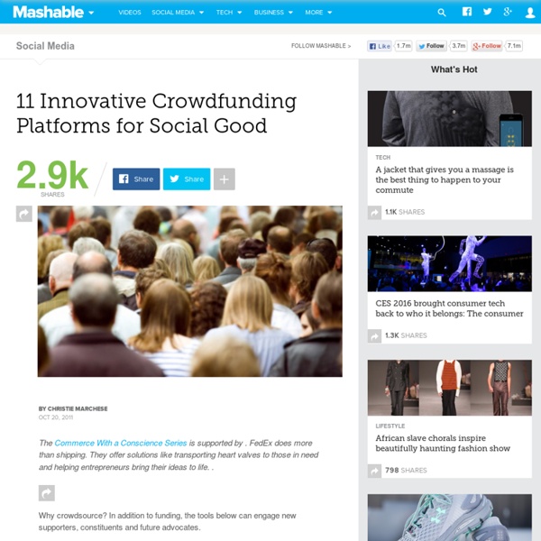 11 Innovative Crowdfunding Platforms for Social Good