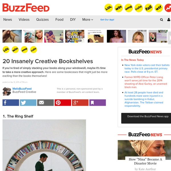 20 Insanely Creative Bookshelves: Pics, Videos, Links, News