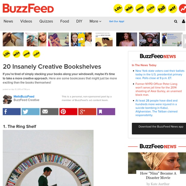 20 Insanely Creative Bookshelves: Pics, Videos, Links, News