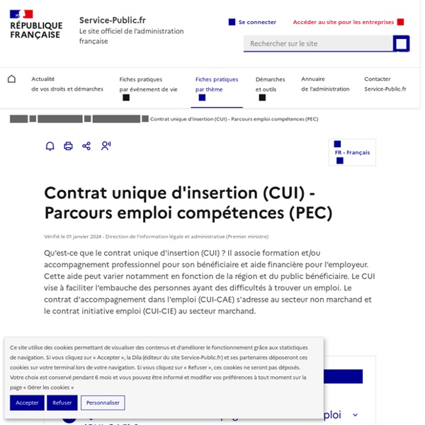 Contrat unique d'insertion (CUI)