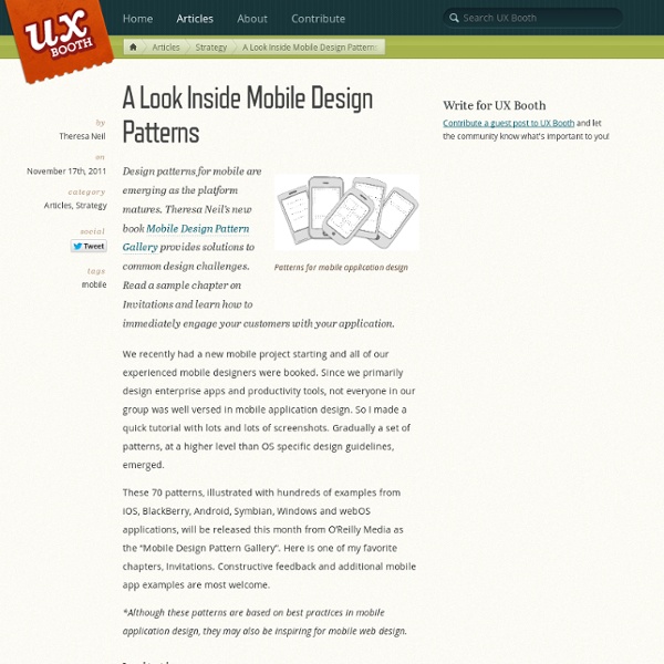 A Look Inside Mobile Design Patterns