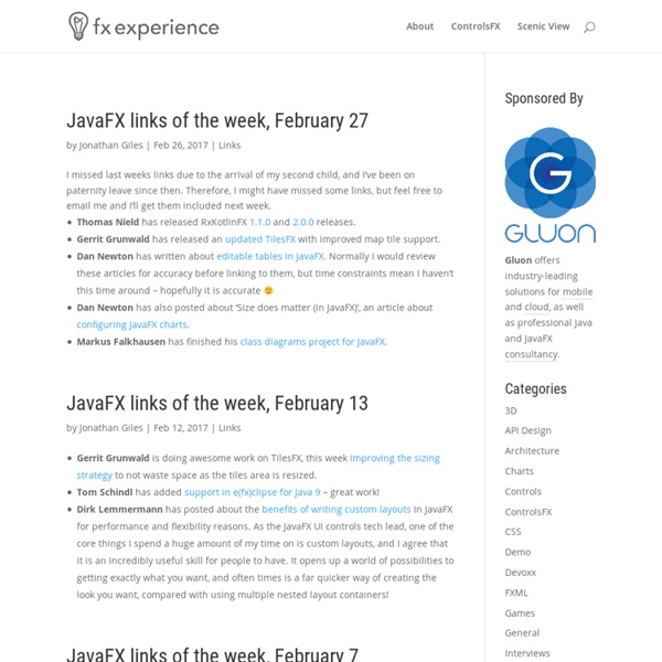 JavaFX News, Demos and Insight // FX Experience