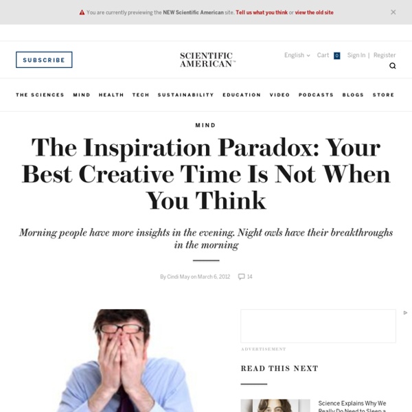 The Inspiration Paradox: Your Best Creative Time is Not When You Think