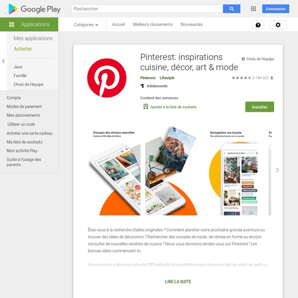 Pinterest – Applications sur Google Play
