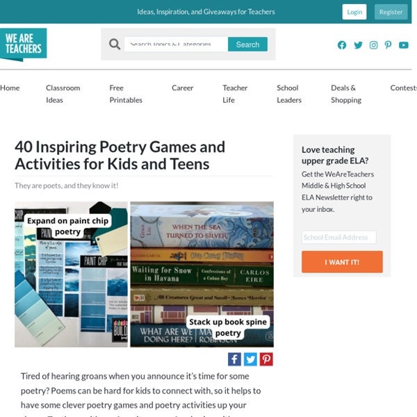 Poetry Games for the Classroom - 22 Creative Ideas