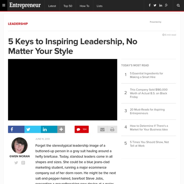 5 Keys to Inspiring Leadership, No Matter Your Style