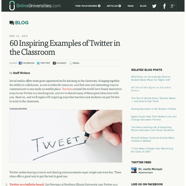 60 Inspiring Examples of Twitter in the Classroom