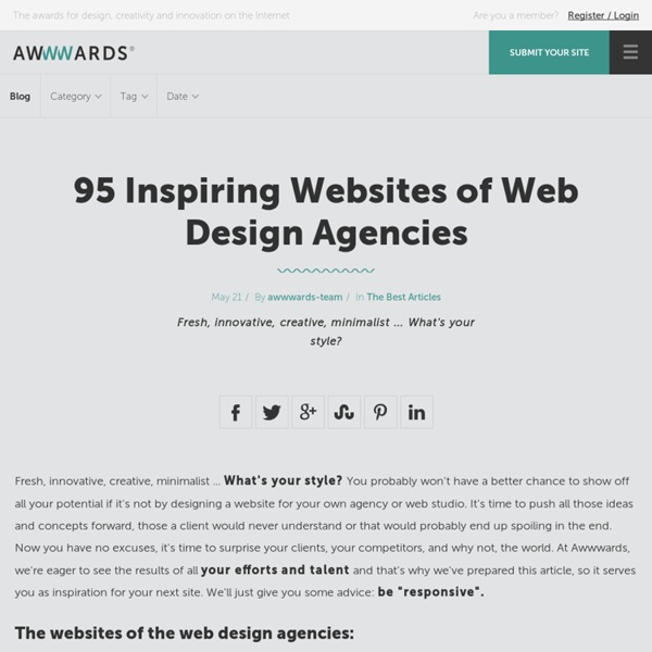 95 Inspiring Websites of Web Design Agencies