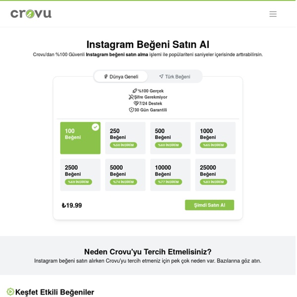 Instagram Beğeni Satın Al - Keşfet Etkili Beğeniler Crovu'da!