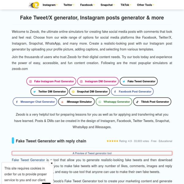 Generate Fake Instagram, Snapchat, Twitter, Facebook Chat & Post with comments for Schools