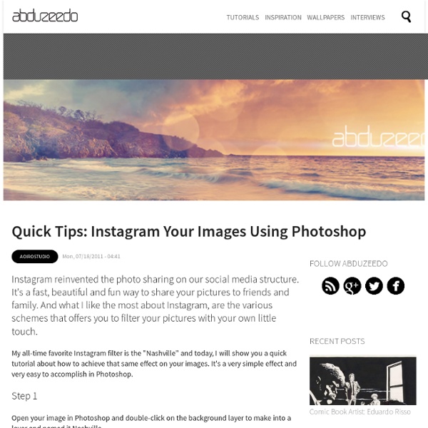 Quick Tips: Instagram your images using Photoshop