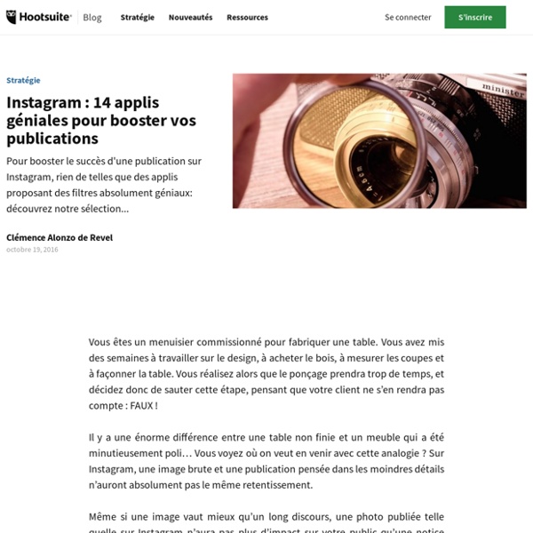 14 applis géniales pour booster vos publications sur Instagram