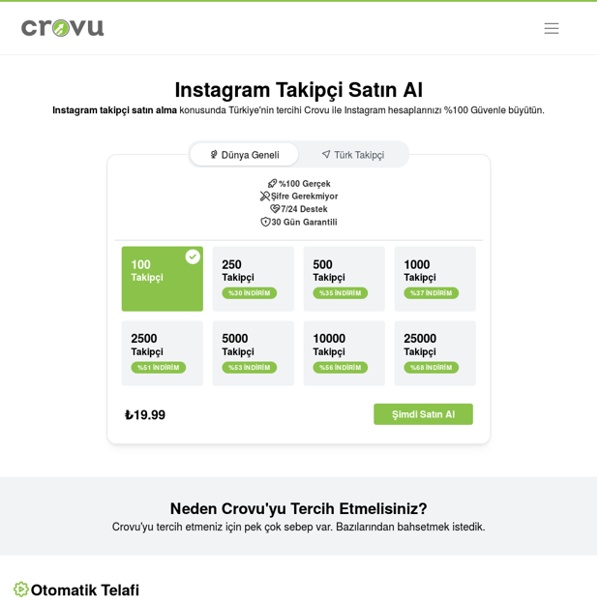 Instagram Takipçi Satın Al - Gerçek & Türk Takipçiler Crovu'da!