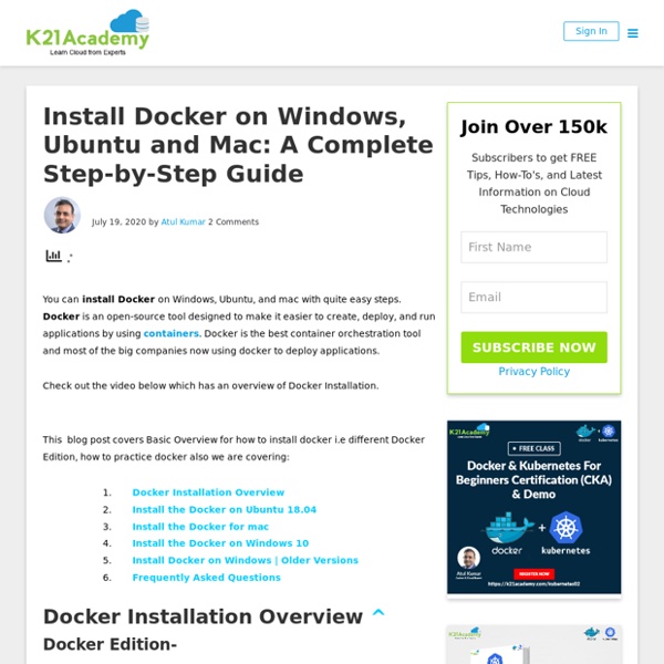 Install Docker on Windows, Ubuntu and Mac - Easy Steps