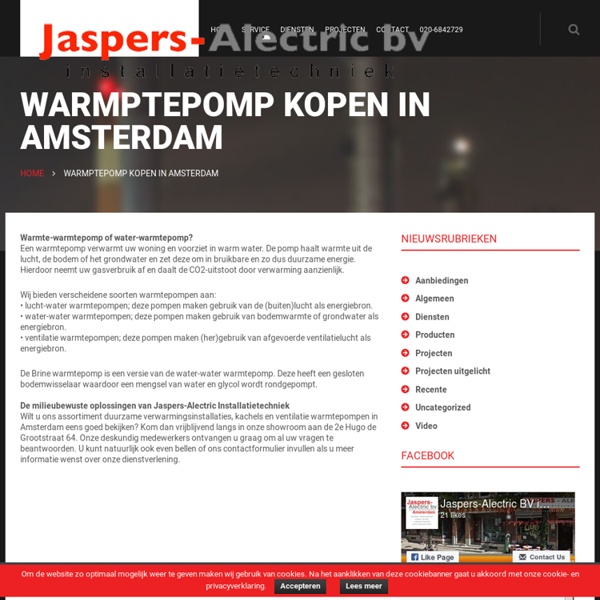 Warmtepomp kopen in AmsterdamJaspers Alectric Installatietechniek