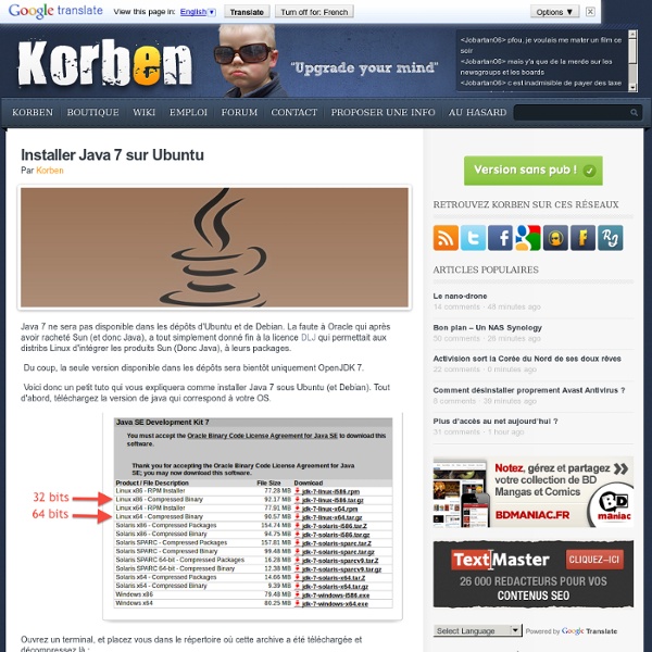 Installer Java 7 sur Ubuntu