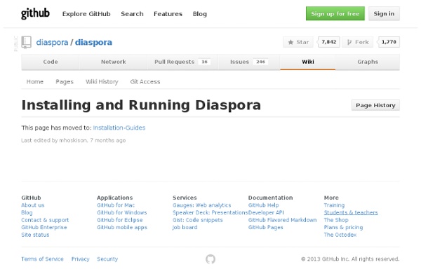 Installing and Running Diaspora - GitHub
