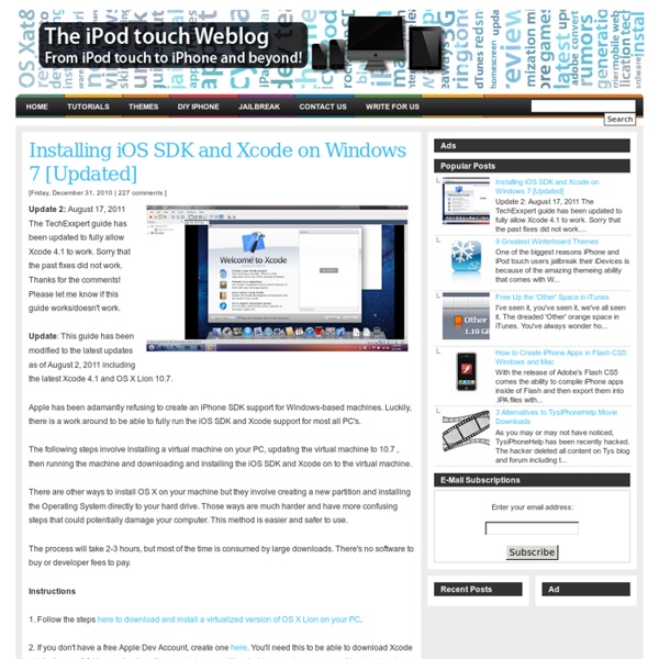 The iPod touch Weblog - Apple News, Tricks, and Themes