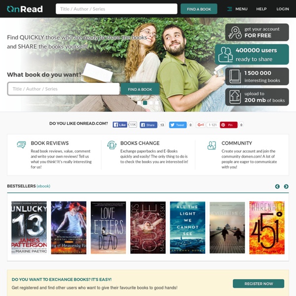 OnRead.com - instant free e-book download. Read books online via this free e-book library. Become a literary critic and write your own review to any book.