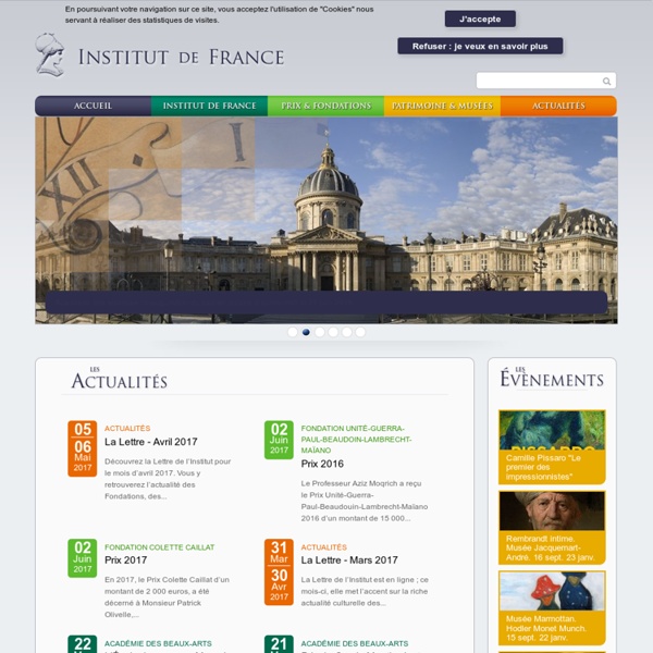 Le site de l'Institut de France