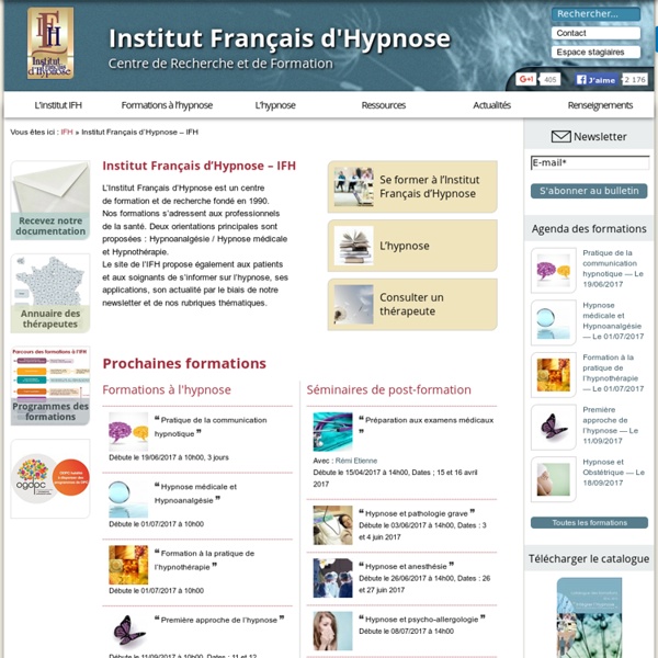 Institut Français d'Hypnose (IFH) : Formation à l'hypnose