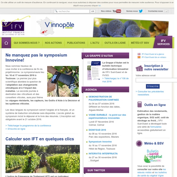 Institut Français de la Vigne et du Vin Sud-Ouest - IFV Sud-Ouest