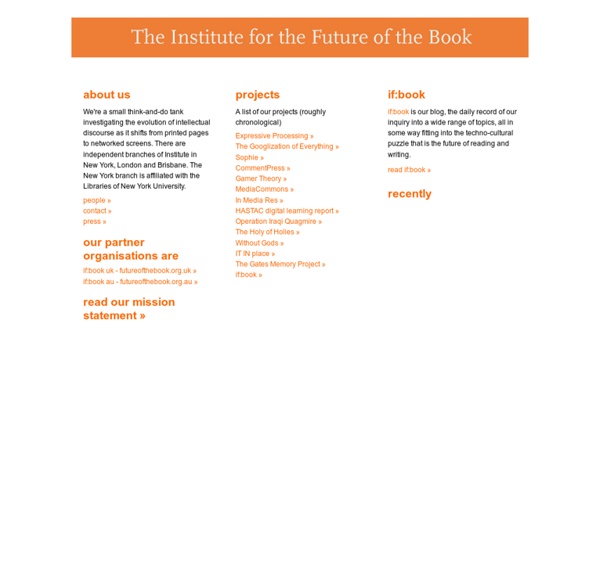 Institute for the Future of the Book