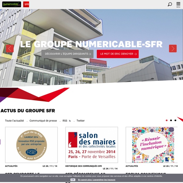 Sfr.com - Site institutionnel du groupe SFR