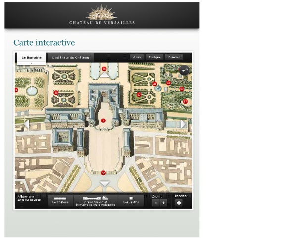 Carte interactive - Interactive map - Chateau de Versailles