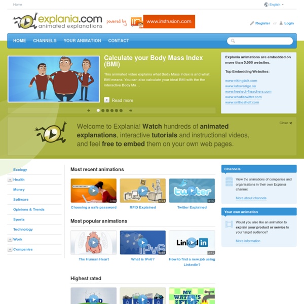 Instructional and Educational Videos, Animated Explanations, - Explania