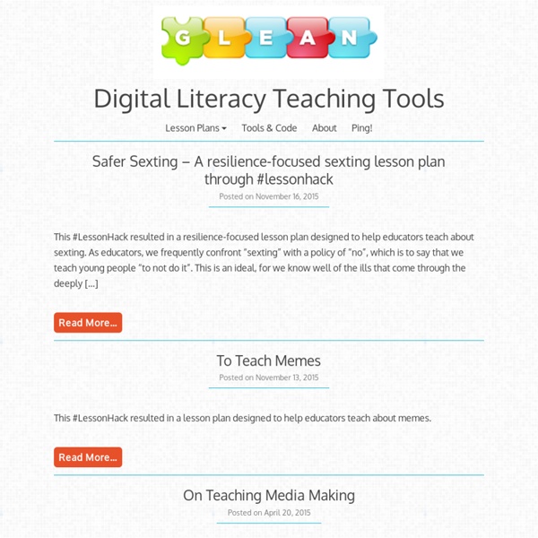 Glean - Information Literacy Lessons and Tools