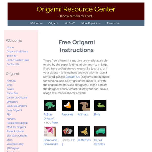 Free origami instructions, origami diagrams available for free. Group