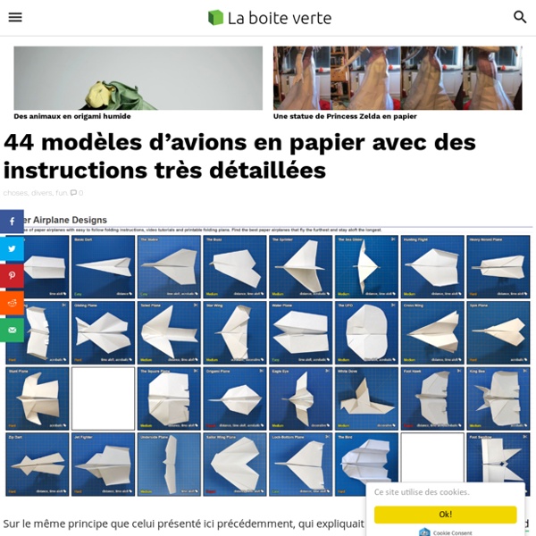 44 modèles d'avions en papier avec des instructions très détaillées