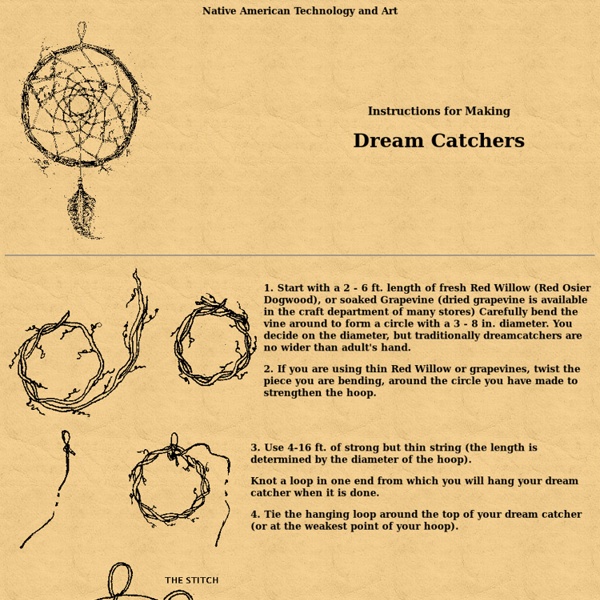 Instructions for Dreamcatchers
