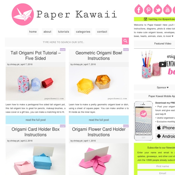 Free origami instructions, paper craft, graphic resources & more ^.^