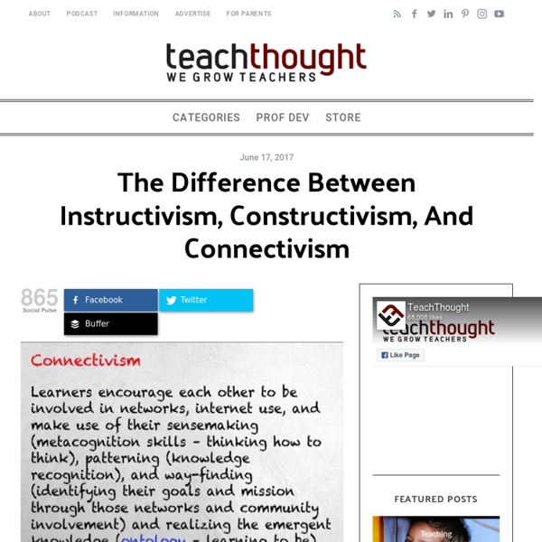 The Difference Between Instructivism, Constructivism, And Connectivism -