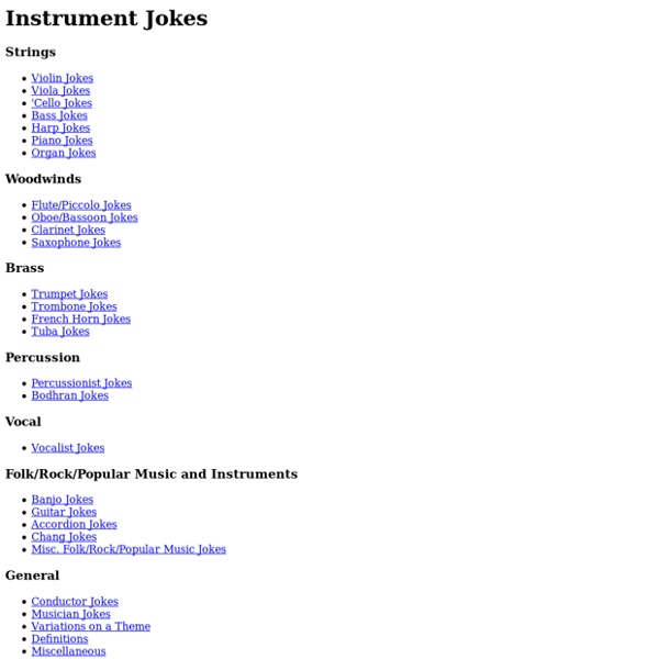 Instrument Jokes